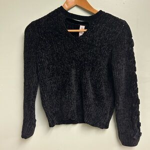 Black Cutout Sweater